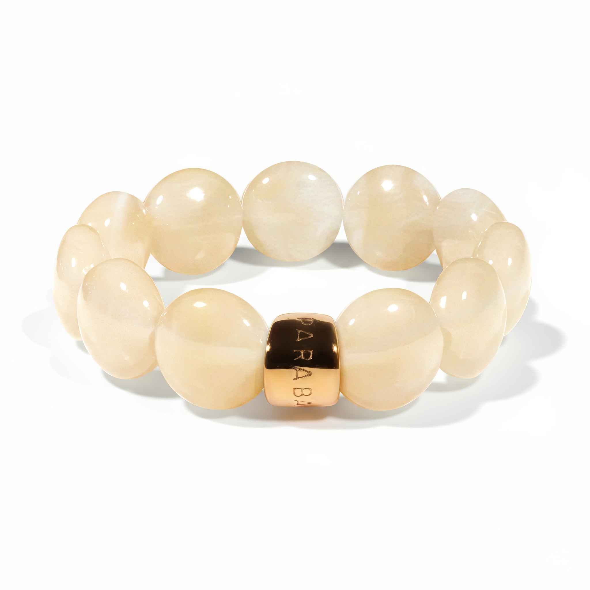 Bracelet perles rondes orange femme léopard | Maraca Bombom Parabaya Parabaya