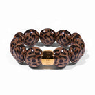 Bracelet perles rondes orange femme léopard | Maraca Bombom Parabaya Parabaya