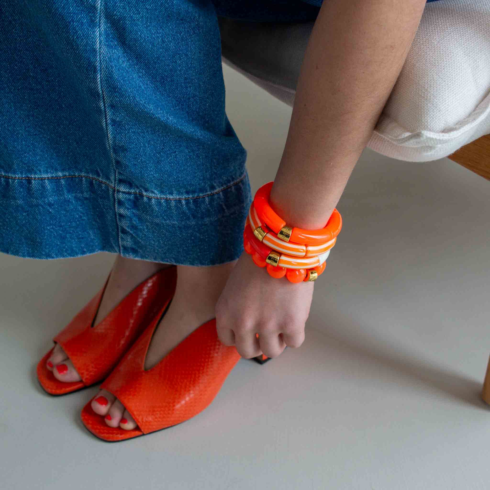 Bracelet Pipoca Brasil Riviera Laranja Parabaya