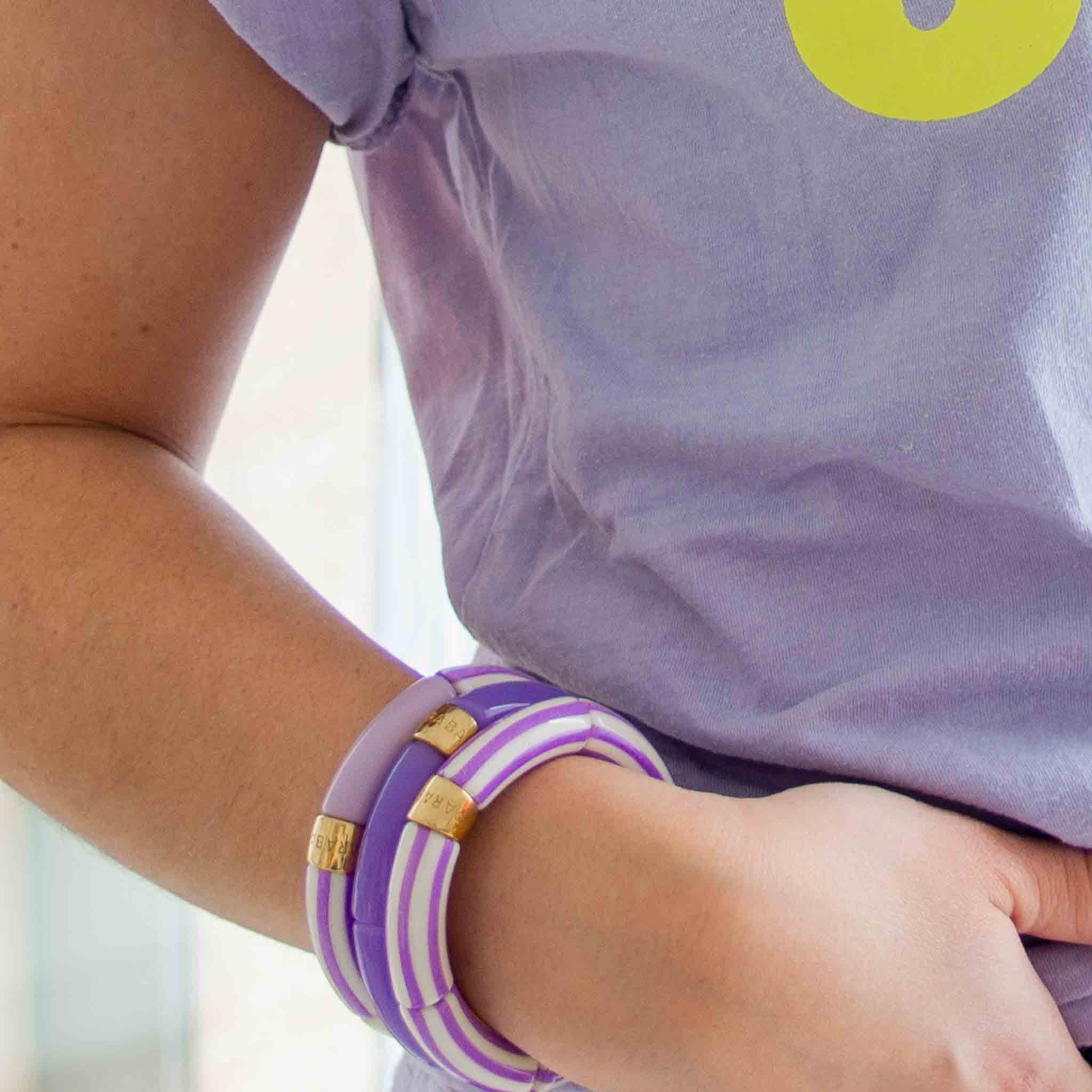 Bracelet Pipoca Brasil Riviera Lila Parabaya