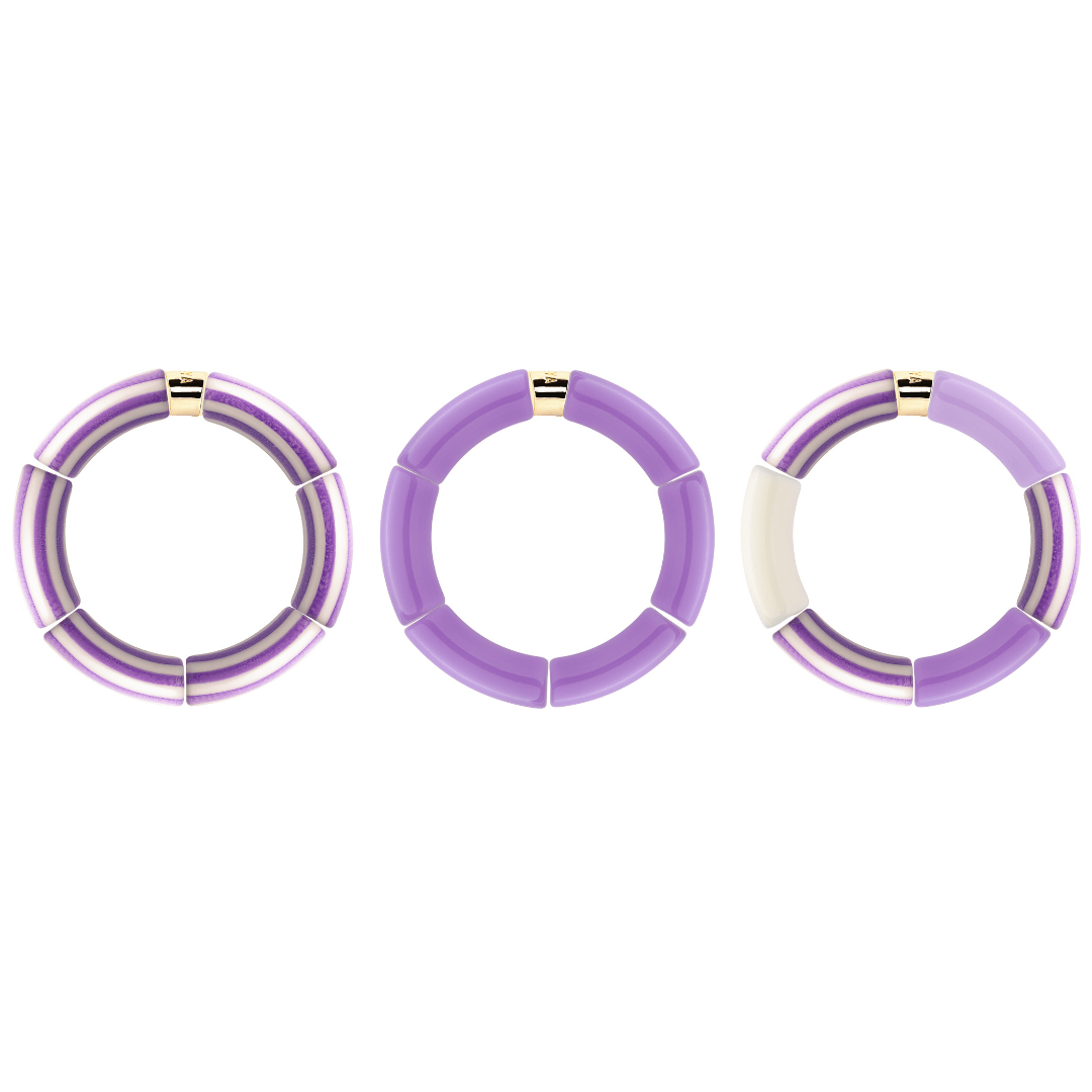 Bracelet Pipoca Brasil Riviera Lila Parabaya