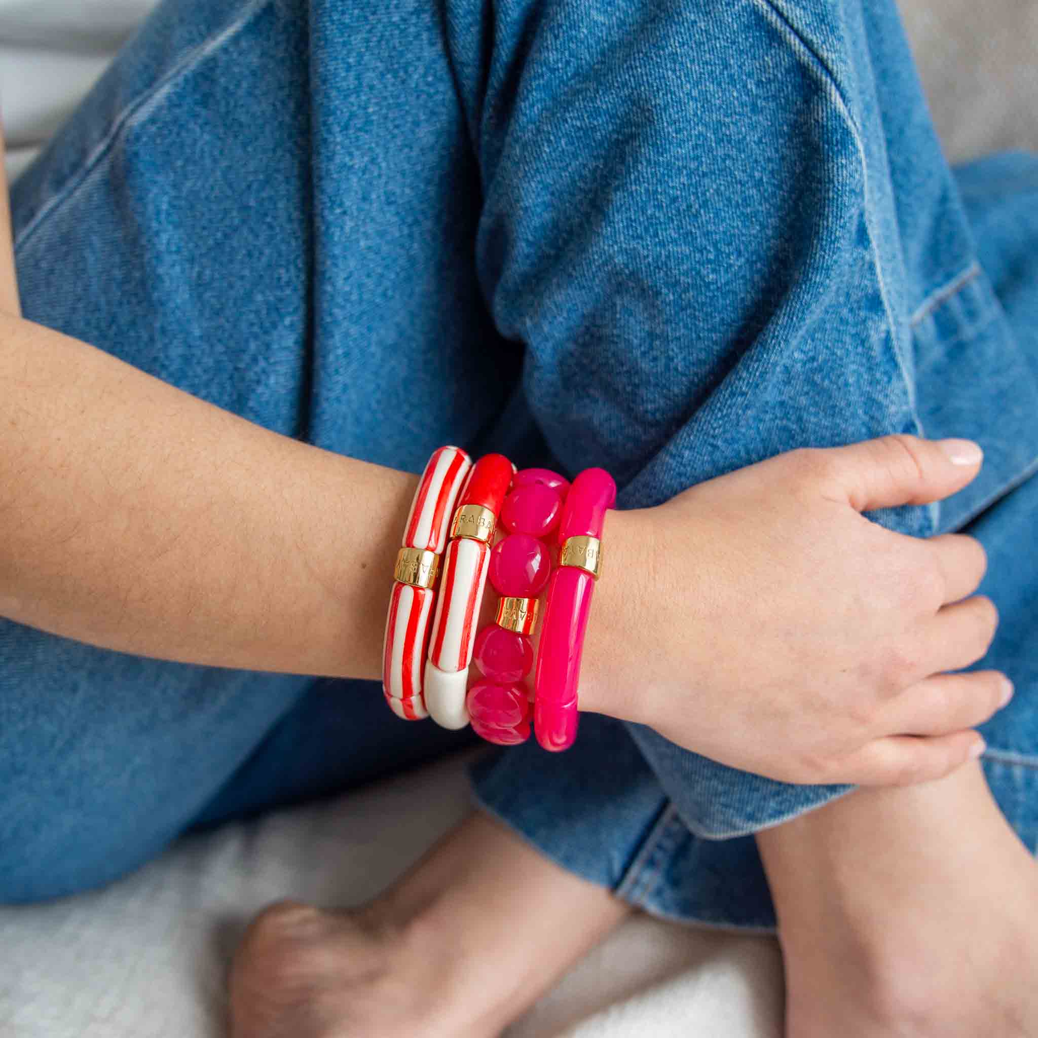 Bracelet Pipoca Brasil Riviera Magenta Parabaya