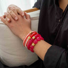 Bracelet Pipoca Brasil Riviera Magenta Parabaya