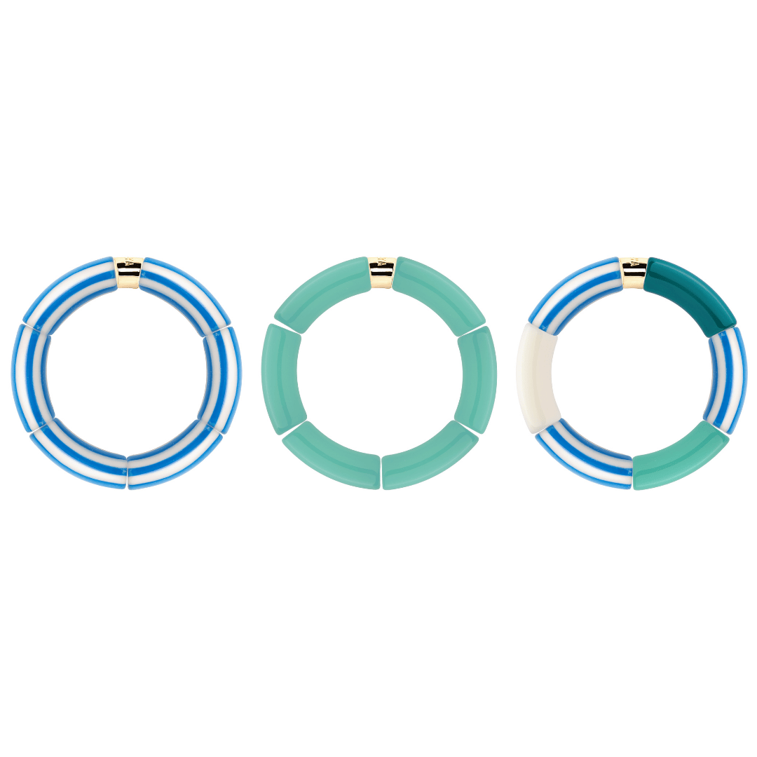 Bracelet Pipoca Brasil Riviera Turquesa Parabaya