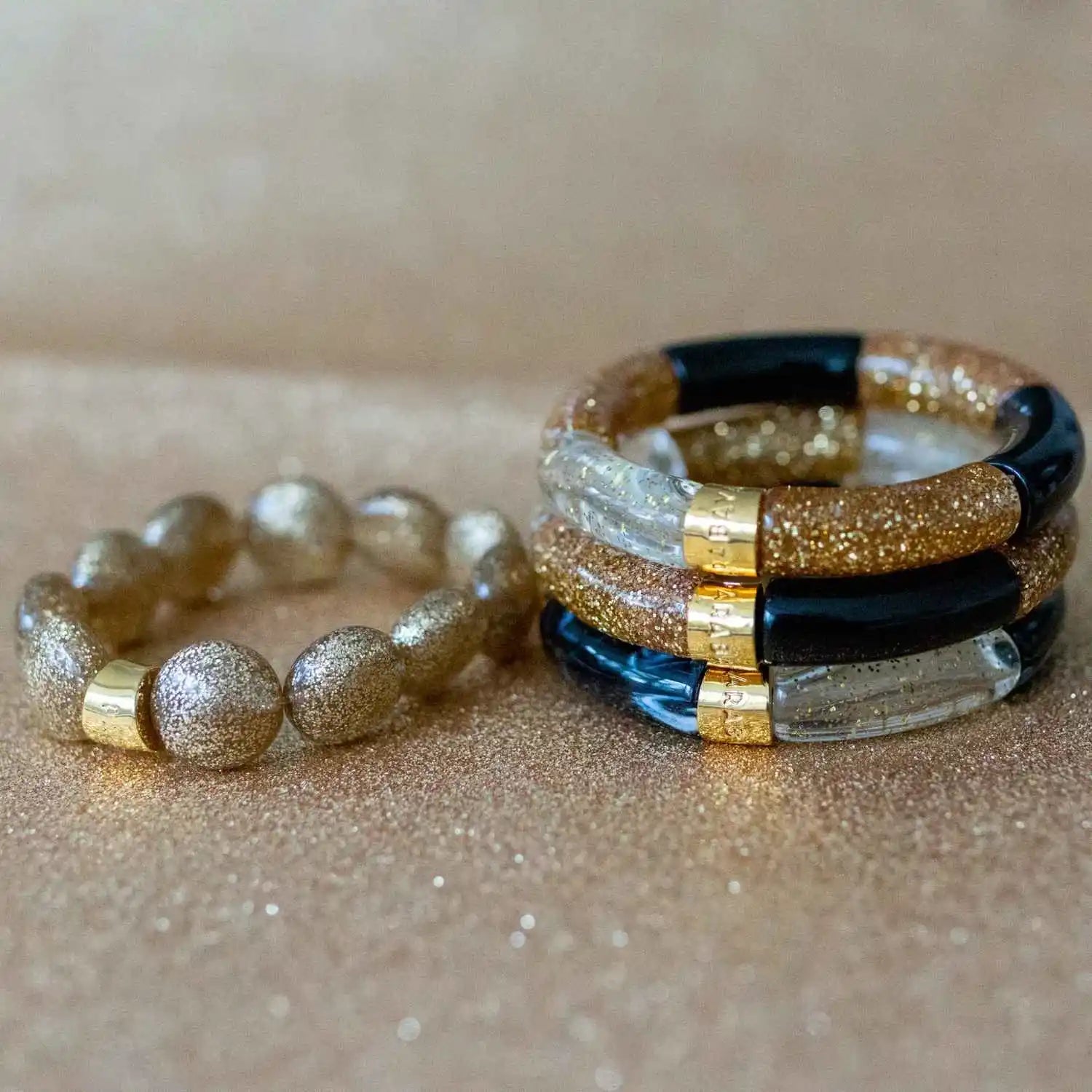 Bracelet Pipoca Festa Dourado Parabaya