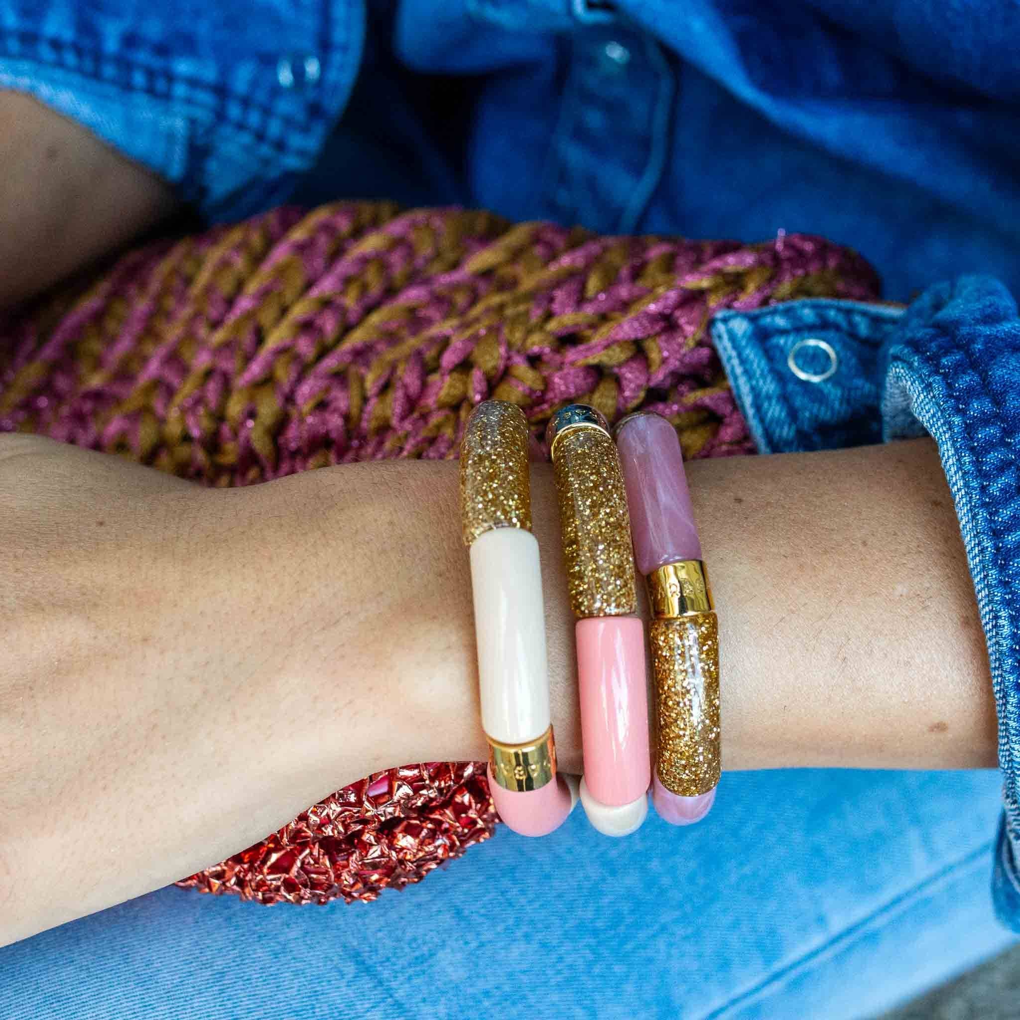 Bracelet Pipoca Rosa-ouro Parabaya