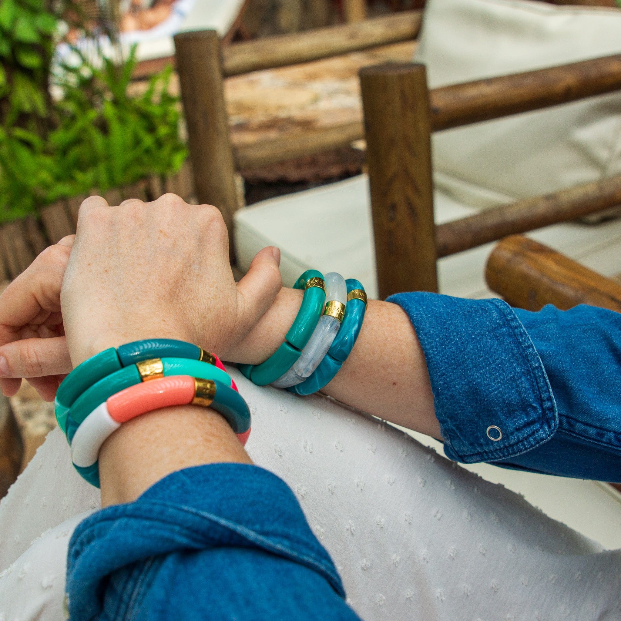 Bracelet Pipoca Turquesa Mono Parabaya