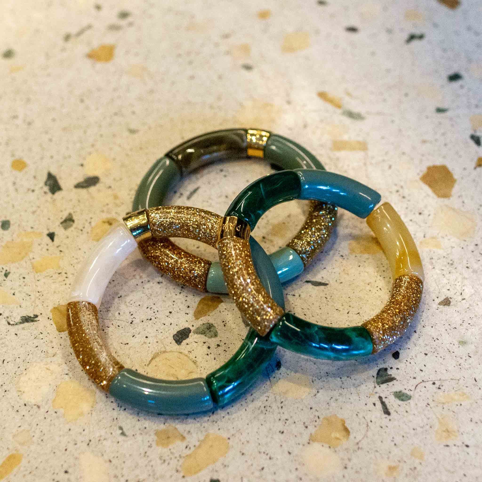 Bracelet Pipoca Verde-ouro Parabaya