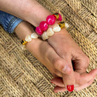 Coffret maman enfant bracelets assortis crème | Matchy-Matchy Parabaya Parabaya