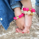Coffret maman enfant bracelets assortis rose | Matchy-Matchy Parabaya Parabaya