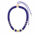 Collier bleu cobalt et doré femme | Praia Parabaya Parabaya