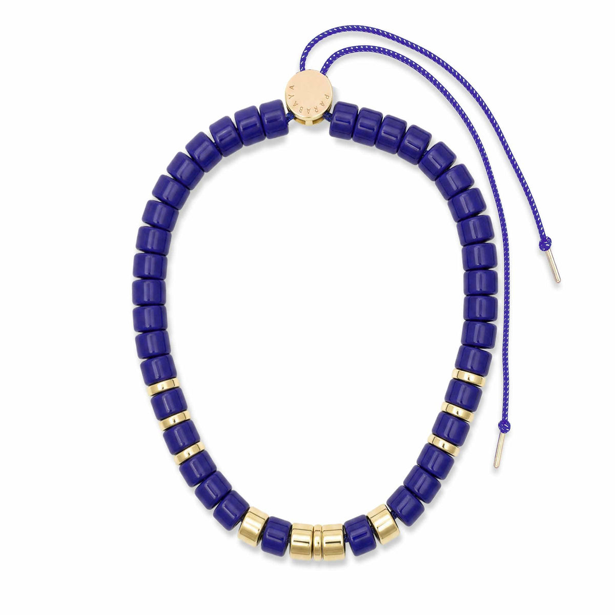 Collier bleu cobalt et doré femme | Praia Parabaya Parabaya
