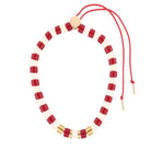 Collier bordeaux ivoire femme | Praia Grenat Parabaya