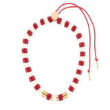 Collier Praia Ligne Grenat-Ivoire