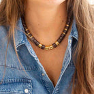 Collier chocolat et doré femme | Praia Terra Parabaya Parabaya