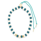 Collier ivoire bleu canard femme | Praia Selva Parabaya