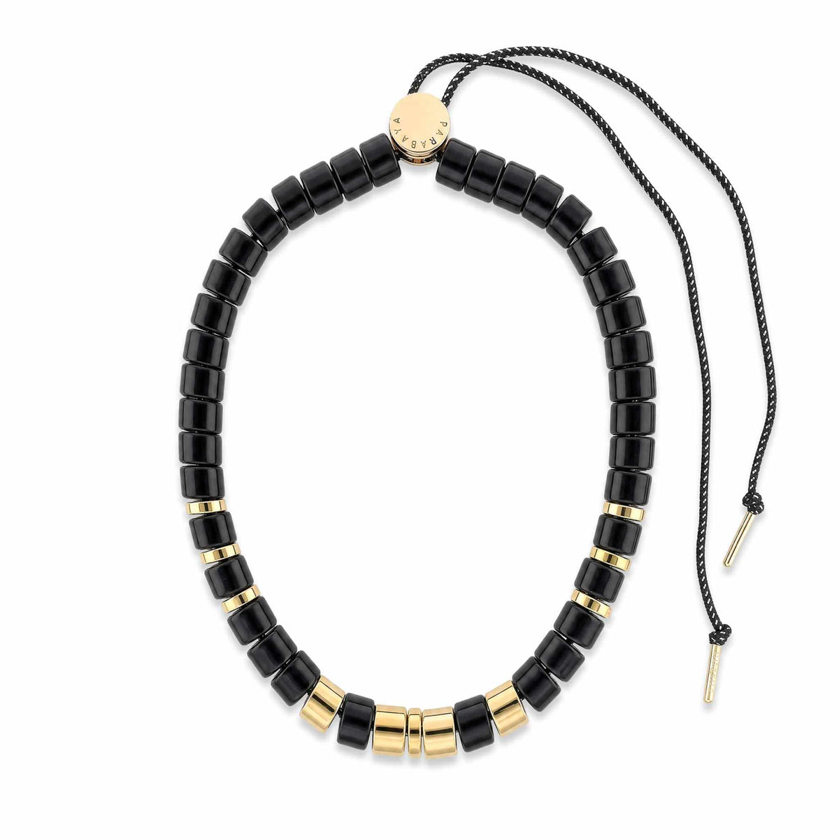 Collier noir et doré femme | Praia Black Parabaya Parabaya