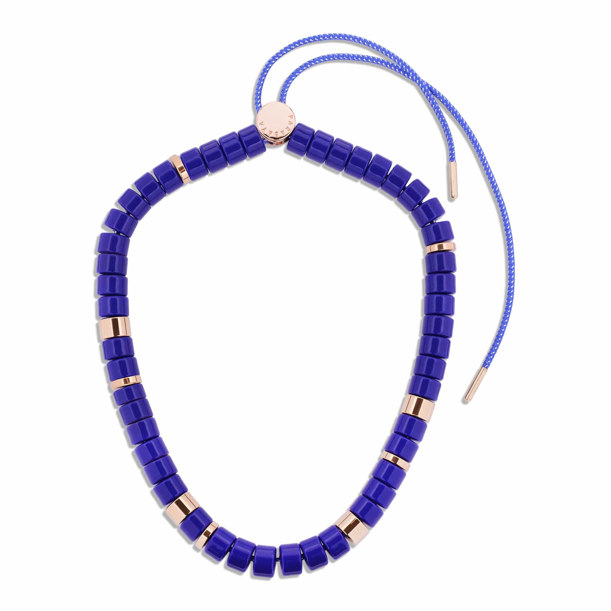 Collier perles bleu cobalt femme réglable | Praia Cobalt Parabaya Parabaya