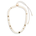 Collier perles ivoire et bleu femme réglable | Praia Ivoire Azul Parabaya Parabaya